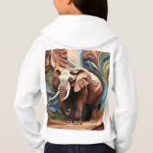 Elephant’s Aunty in Layered Paper-Cut Earth Tones (Achterkant)