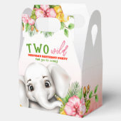 Elephant Safari 2e verjaardag Favoriete Boxen Bedankdoosjes (Geopend)