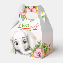 Elephant Safari 2e verjaardag Favoriete Boxen Bedankdoosjes