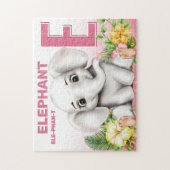 Elephant Safari Alfabet Kinder puzzel Legpuzzel (Verticaal)