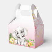 Elephant Safari Baby shower Bedankdoosjes (Achterkant)