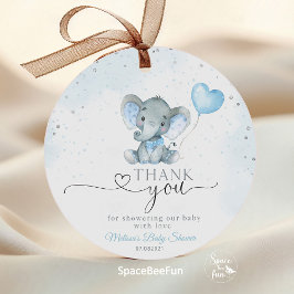 Elephant Safari Baby shower Bedankjes Labels