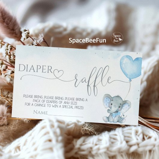 Elephant Safari Baby shower Informatiekaartje