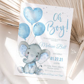 Elephant Safari Baby shower Informatiekaartje