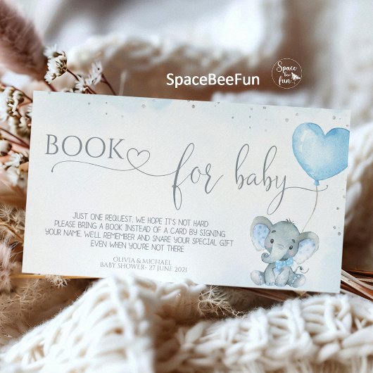 Elephant Safari Baby shower Informatiekaartje