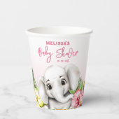 Elephant Safari Baby shower Papieren Bekers (Voorkant)