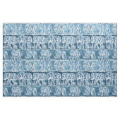 ELEPHANT SAFARI Boho Tribal Indigo Waterverf Stof (Fat Quarter)