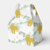 Elephant Safari Floral Oerwoud Zoo Baby shower Bedankdoosjes (Achterkant)