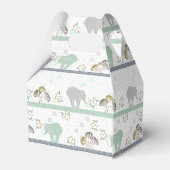 Elephant Safari Green | BABY SHOWER Bedankdoosjes (Achterkant)