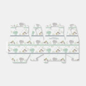 Elephant Safari Green | BABY SHOWER Bedankdoosjes (Uitgevouwen)