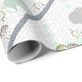 Elephant Safari Green | BABY SHOWER Cadeaupapier (Rol Hoek)