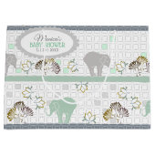 Elephant Safari Green | BABY SHOWER Groot Cadeauzakje (Voorkant)