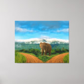 Elephant Safari Intersection Canvas Art Afdruk (Voorkant)