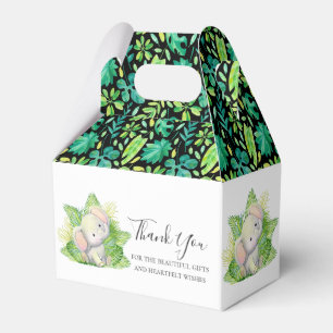 Elephant Safari Leaves Favor Box Bedankdoosjes