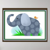 Elephant safari Nursery wall decor Poster (Voorkant)