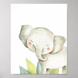Elephant Safari Oerwoud Baby Nursery Print