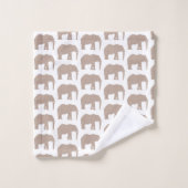 Elephant Safari Pattern Bath Towel Set Bad Handdoek (Wasdoekje)