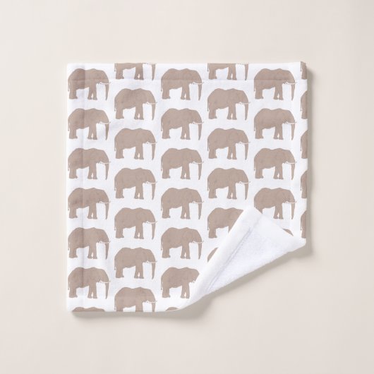 Elephant Safari Pattern Bath Towel Set Bad Handdoek (Wasdoekje)