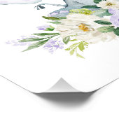 Elephant, Safari, Purple Flowers, Gender Neutral Foto Afdruk (Hoek)