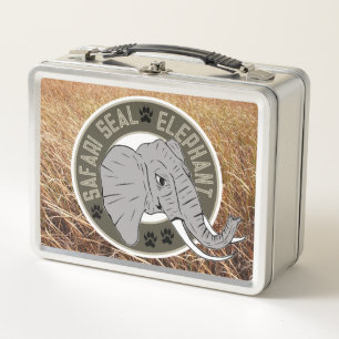 Elephant Safari Seal Wildlife Lunchbox