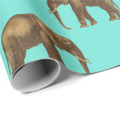 Elephant Safari Wildlife Cadeaupapier (Rol Hoek)