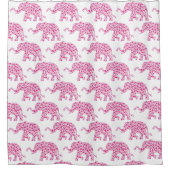 Elephant samengesteld uit harten douchegordijn (Voorkant)