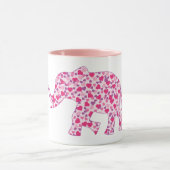 Elephant samengesteld uit Little Pink Hearts Mok (Midden)