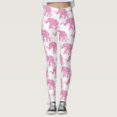 Elephant samengesteld uit roze harten leggings (Voorkant)