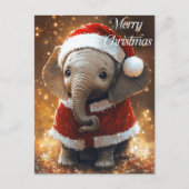 Elephant Santa Briefkaart (Voorkant)