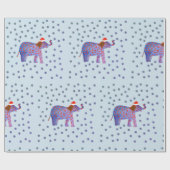 Elephant Santa Cadeaupapier (Vlak)