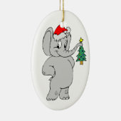 Elephant Santa Hat Keramisch Ornament (Rechts)