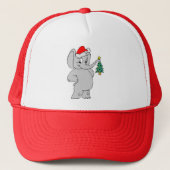 Elephant (Santa Hat) Trucker Pet (Voorkant)
