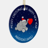 Elephant Santa Keramisch Ornament (Rechts)