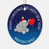 Elephant Santa Keramisch Ornament (Links)