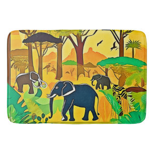 Elephant Savanna Oerwoud Art Badmat