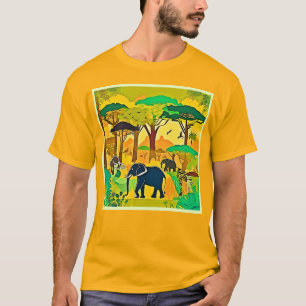 Elephant Savanna Oerwoud Art T-shirt