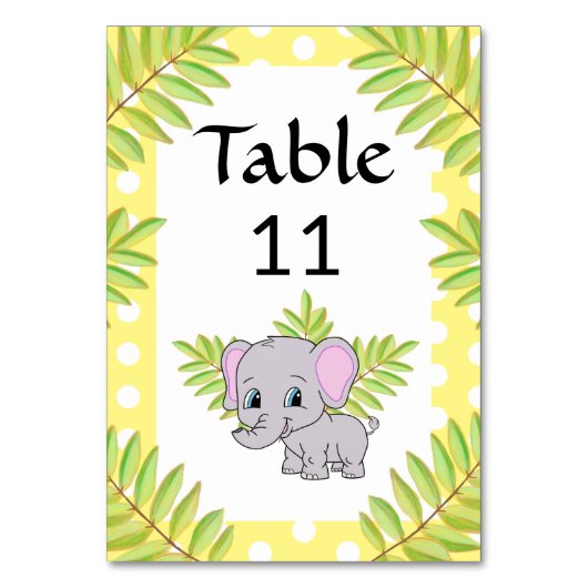 Elephant Schattige Genderneutraal Theme Baby showe Kaart (Voorkant)