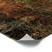 Elephant schilderij Afrikaanse kunst HUGE grootte Poster (Hoek)