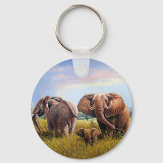 Elephant schilderij sleutelhanger