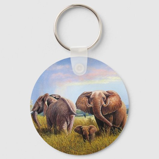 Elephant schilderij sleutelhanger (Voorkant)