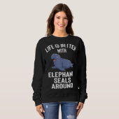 Elephant Seal Apparel Cute Seals Design Trui (Voorkant volledig)