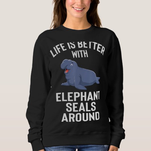 Elephant Seal Apparel Cute Seals Design Trui (Voorkant)