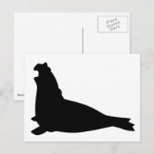 Elephant Seal Briefkaart Black (Voorkant / Achterkant)