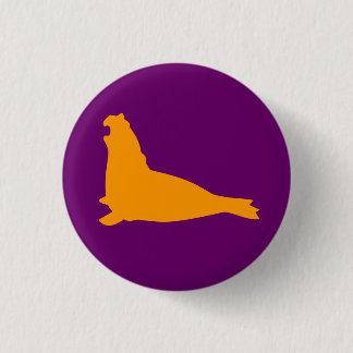 Elephant Seal Button Gold Paars