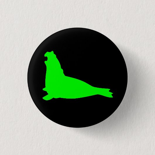 Elephant Seal Button Green Black (Voorkant)