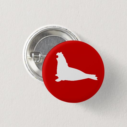 Elephant Seal Button White (Voorkant /achterkant)