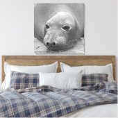 Elephant Seal Canvas Afdruk (Insitu (Slaapkamer))