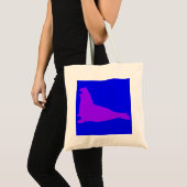 Elephant Seal Canvas tas Paars (Voorkant (product))