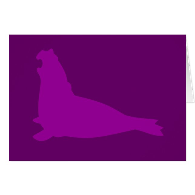 Elephant Seal Card Paars (Voorkant Horizontaal)