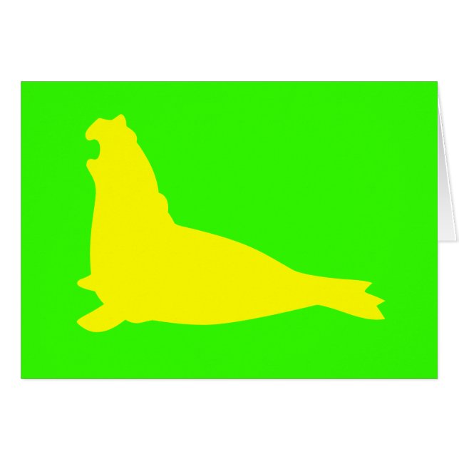 Elephant Seal Card Yellow (Voorkant Horizontaal)